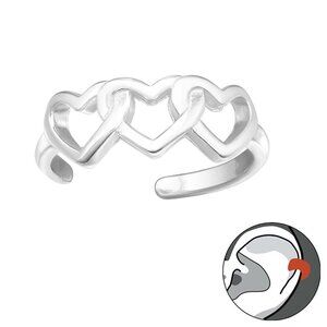 Sterling Silver Heart Ear Cuff​